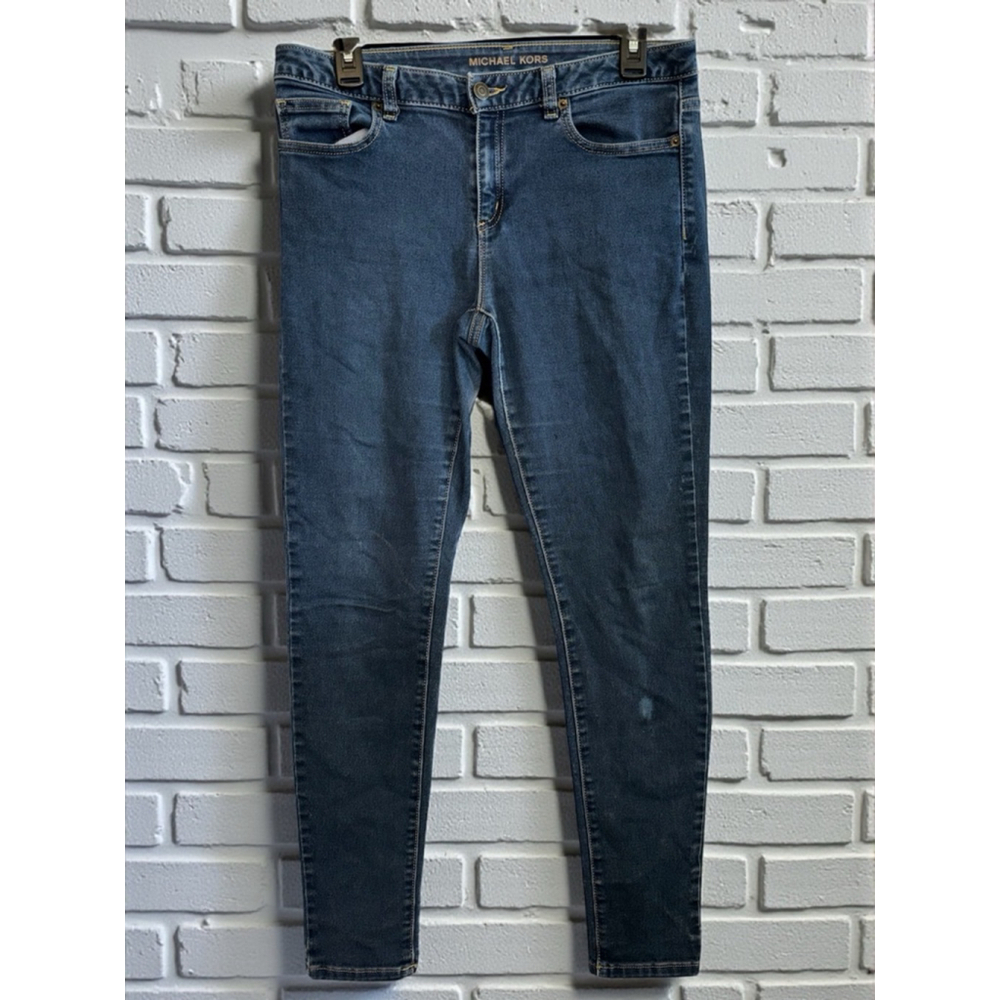 Michael Kors Women’s Size 8 Izzy Skinny Dark Wash Ankle Denim Jeans Urban Chic